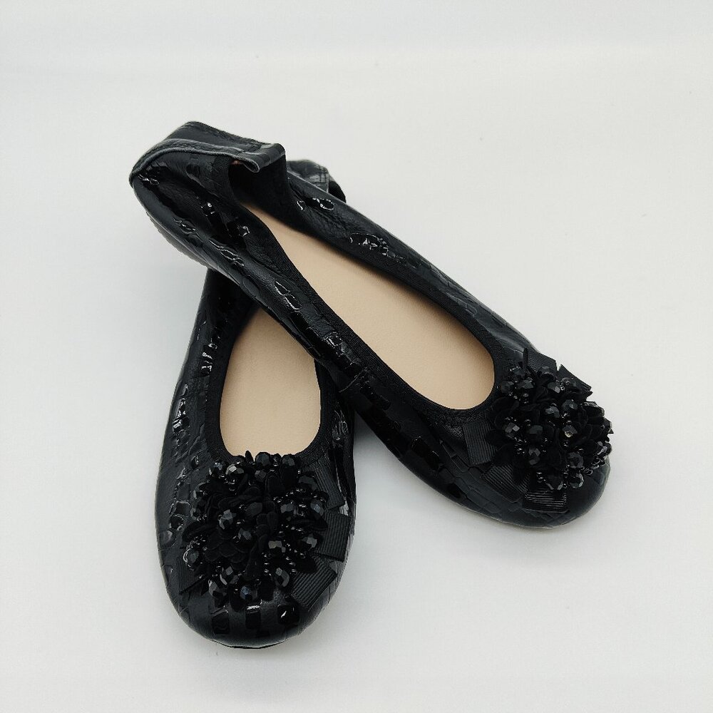 Black ballerina shoe croco